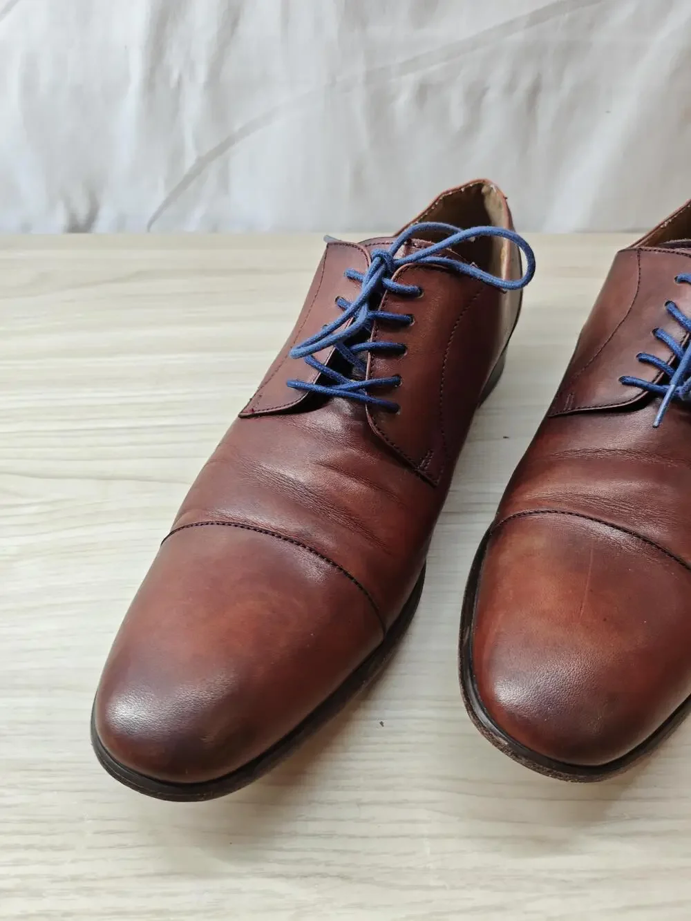 Aldo Shoes Mens Size 10 Brown Leather Oxford Lace Up Dress Formal Classic EU 44